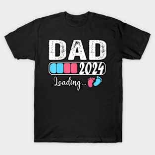 Dad 2024 Loading a Girl or a Boy Baby Pregnancy Announcement T-Shirt